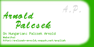 arnold palcsek business card